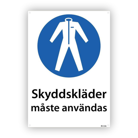 Skyddskläder måste användas