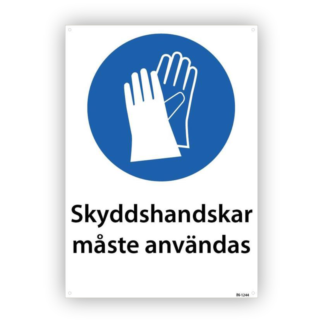 Skyddshandskar måste användas