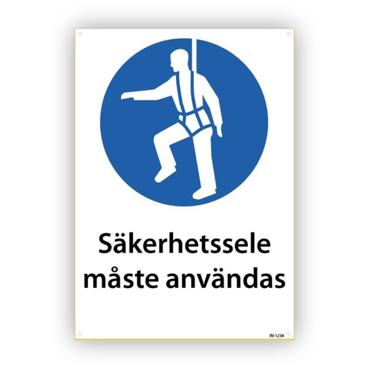 Säkerhetssele måste användas