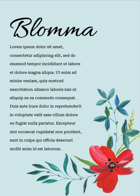 Posterdekal Blomma