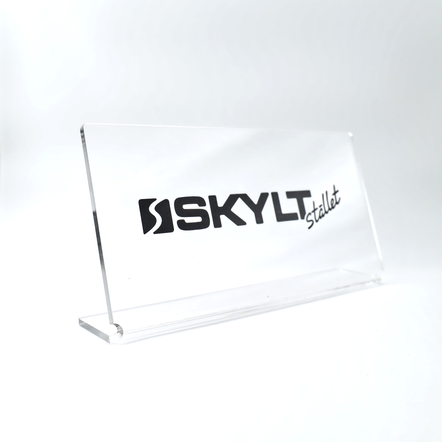 Bordsskylt i akryl - Egen logotyp