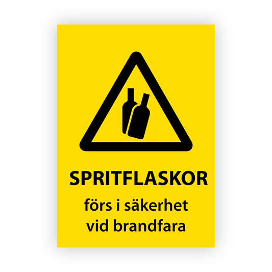 Decal Spirit-flasker bringes i sikkerhet i tilfelle brann