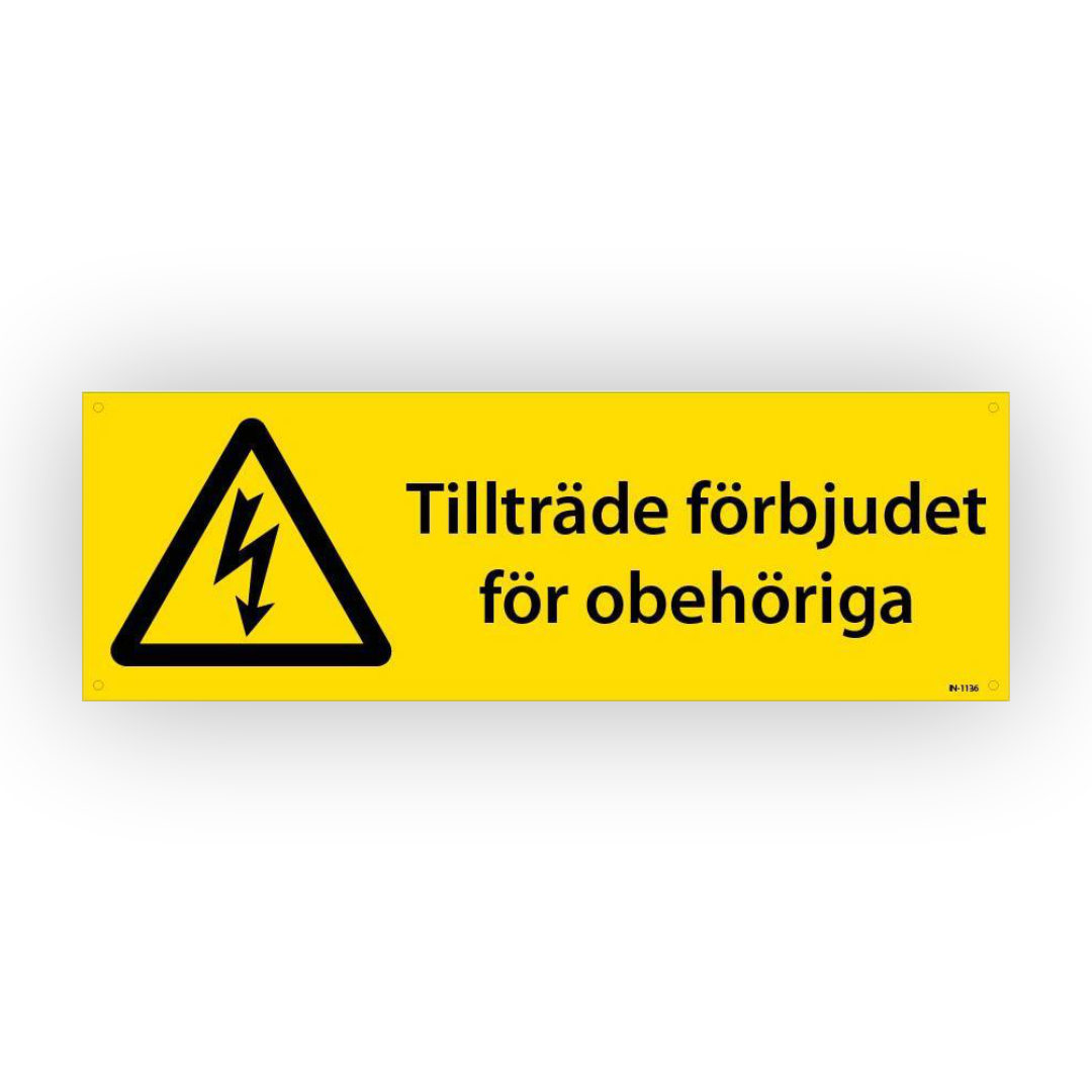 Tillträde förbjudet - Liggande