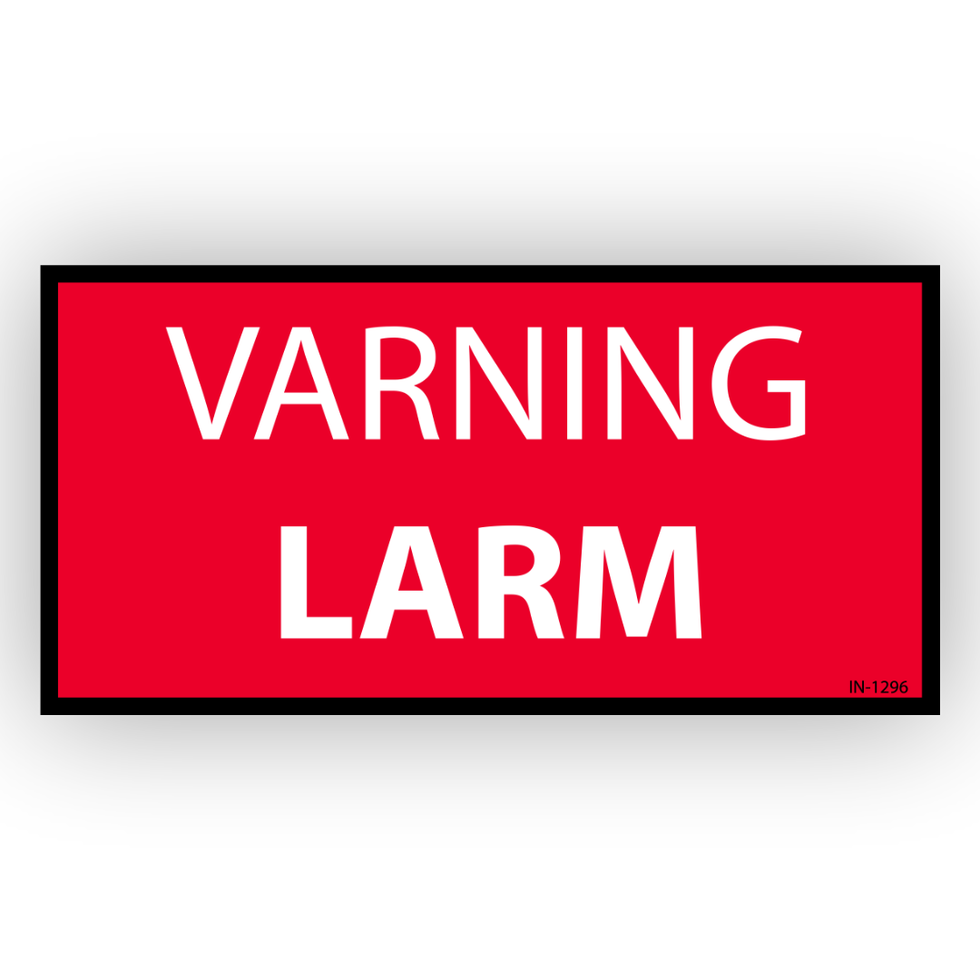 Varning Larm - Dekal