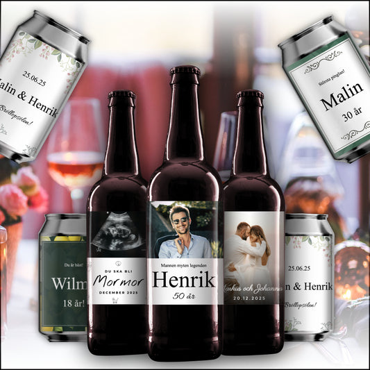 Gör dina egna flasketiketter - Perfekt för allt värt att fira!